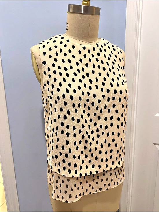 kate spade Tops - kate spade new york Animal Print Blouse in Pink & Black Size Large Like New